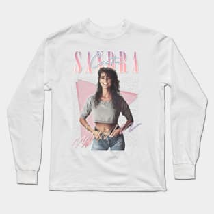 Sandra Cretu - 80s Retro Fan Art Design Long Sleeve T-Shirt